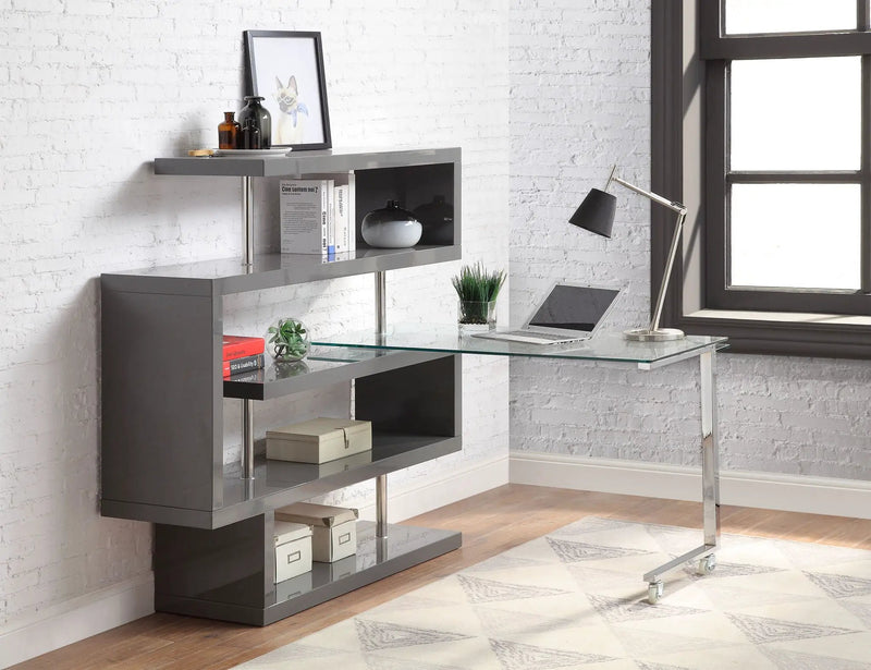 Buck II - Writing Desk With Bookshelf by Unique Piece Furniture