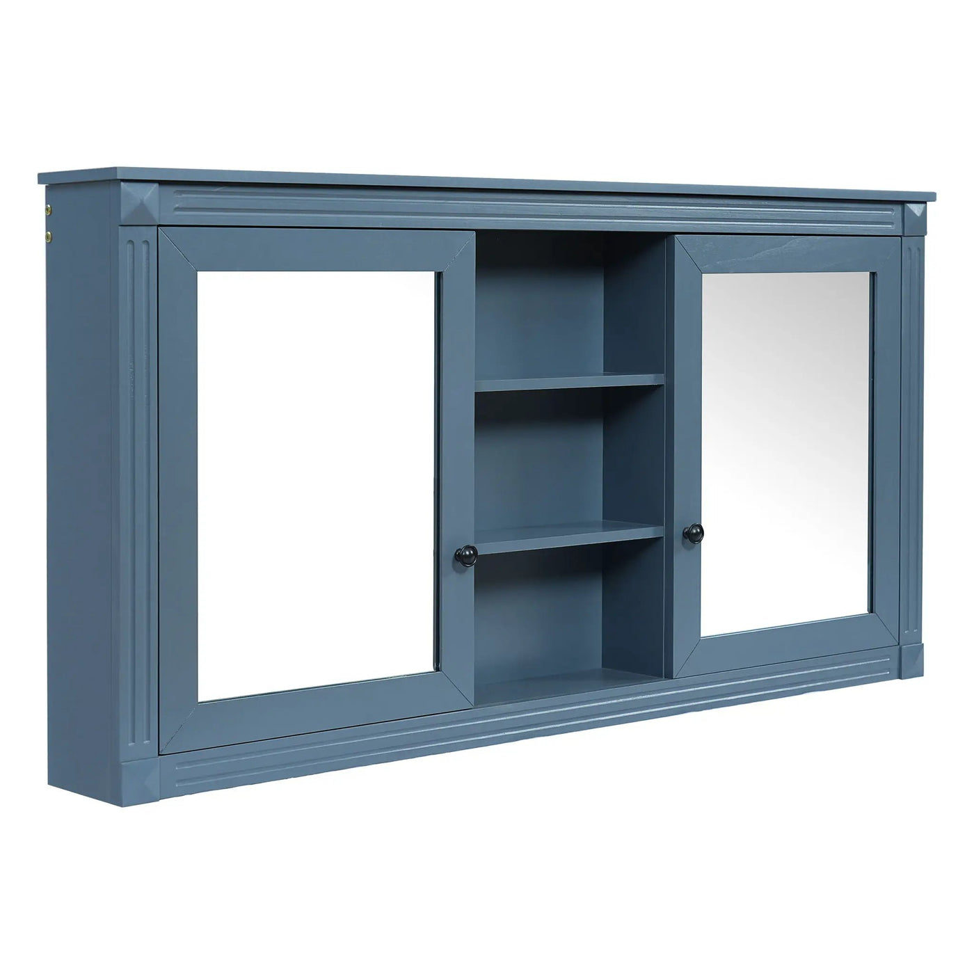 Modern Wall-Mount 2 In 1 Mirror Cabinet With Adjustable Shelves, Soft-Closing Hinges by HouseOfZazla