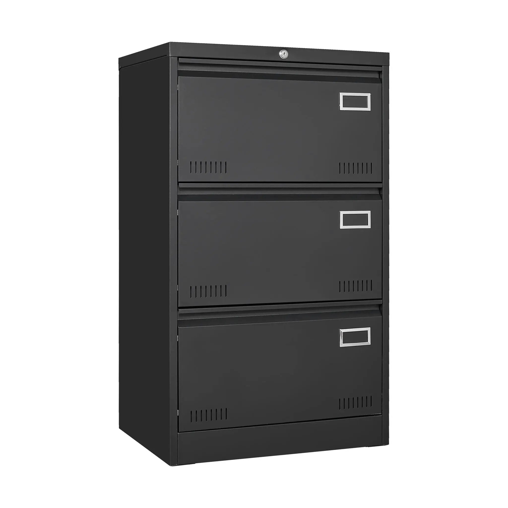 Filing Cabinet Lateral File Cabinet 3 Drawer, Locking Metal File Cabinets Three Drawer, Office Filing Cabinet With Lock Drawers For Home Office by Unique Piece Furniture