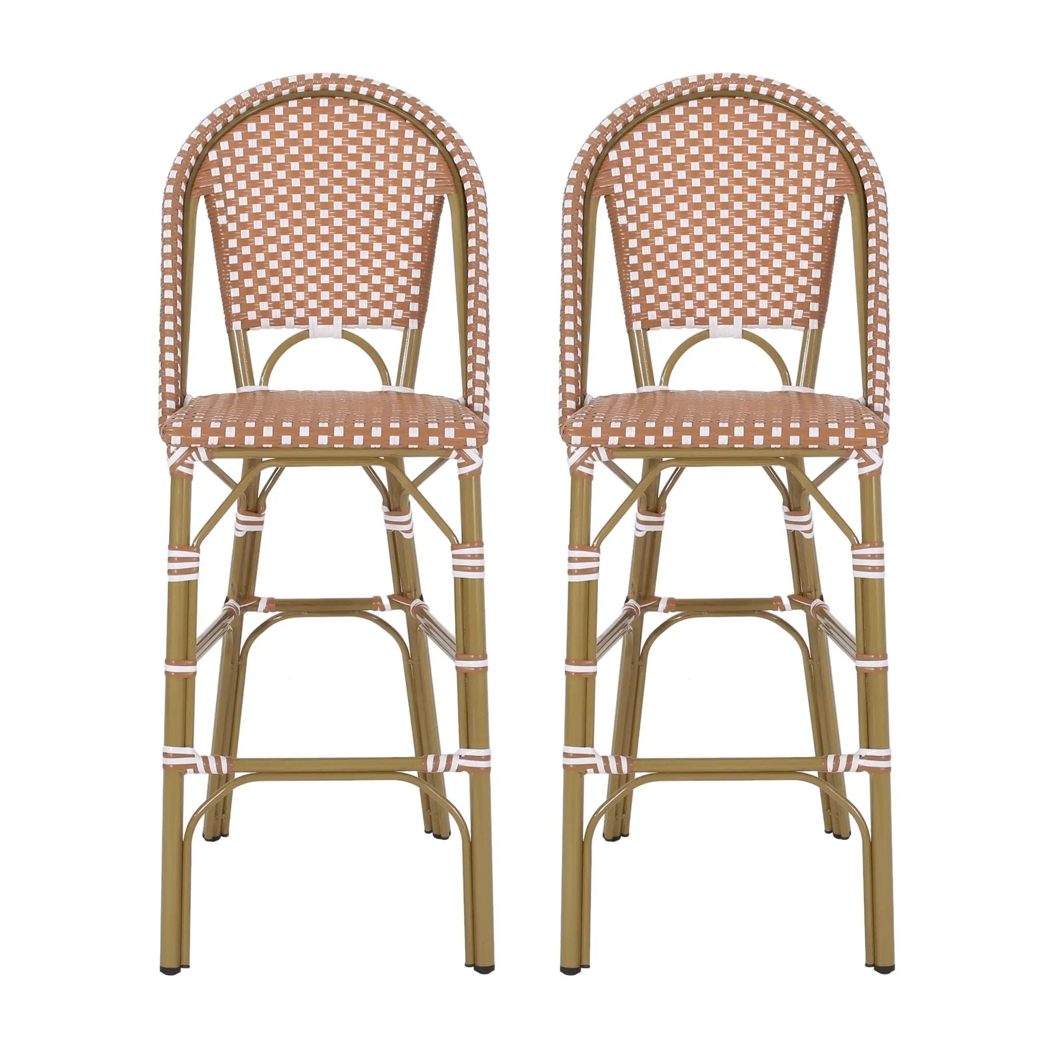Outdoor PE Rattan French Barstool Set by HouseOfZazla