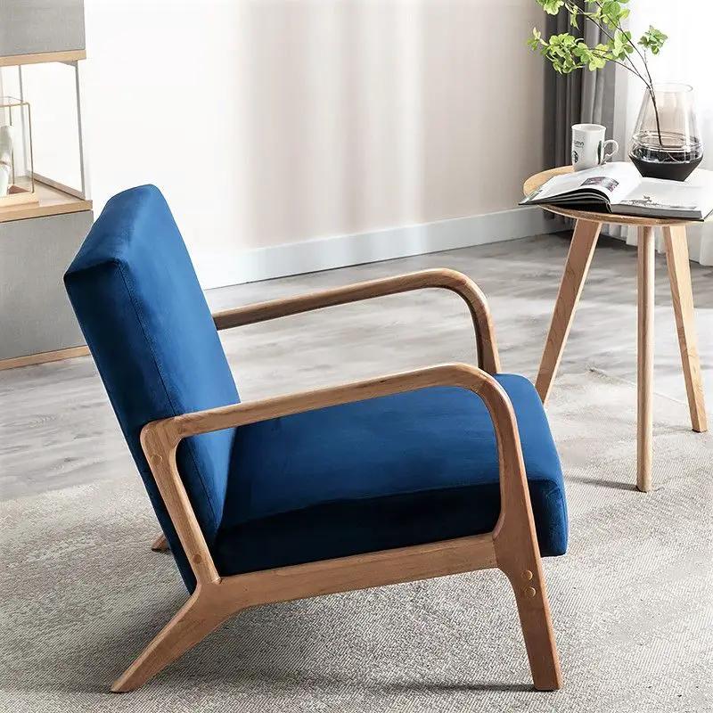 Classic Mid-Century Modern Accent Chairs, Open Framed Armchair With Cushioning by Unique Piece Furniture