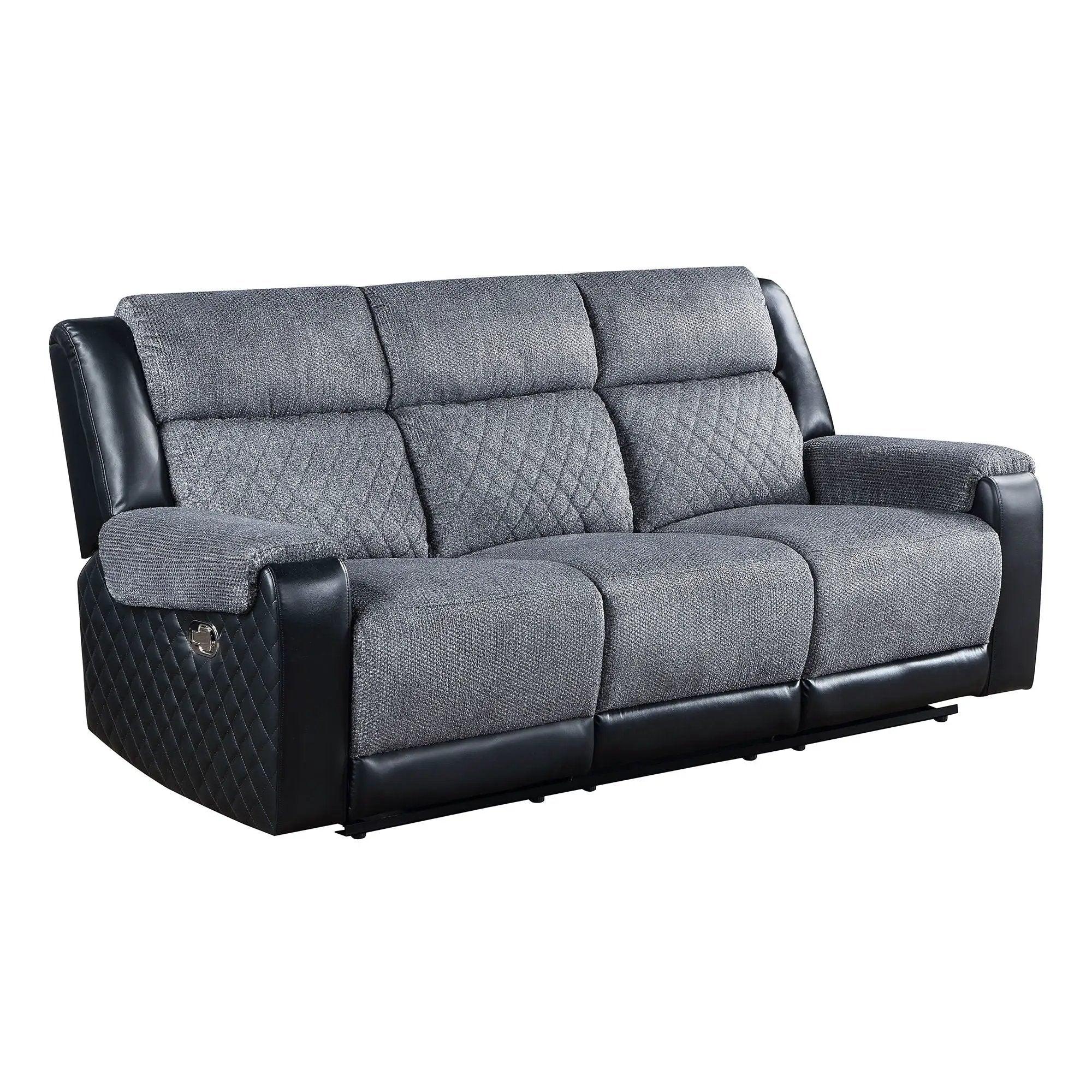 Alicia - Reclining Sofa - Gray / Black by Unique Piece Furniture