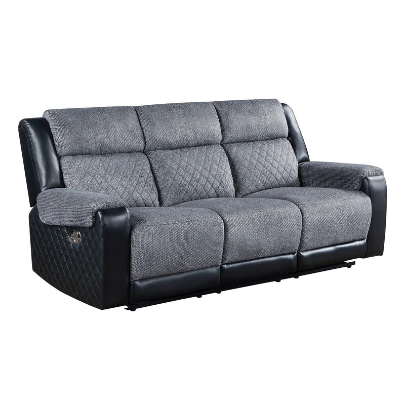 Alicia - Reclining Sofa - Gray / Black by Unique Piece Furniture