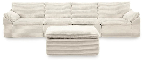 Fannin - 4-Piece Sectional With Ottoman - Ivory