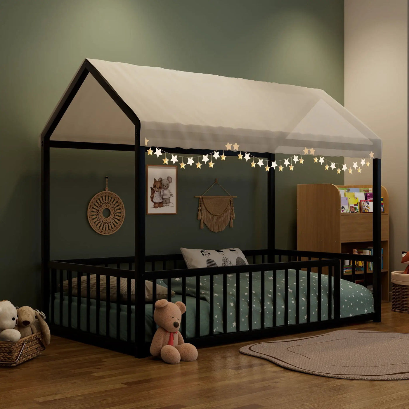 Montessori Floor Bed Frame With House Shape by HouseOfZazla
