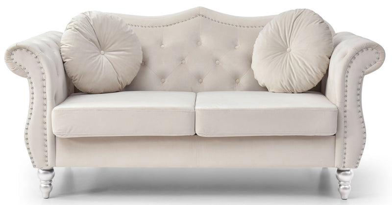 Stylish Flared Arm Loveseat by HouseOfZazla