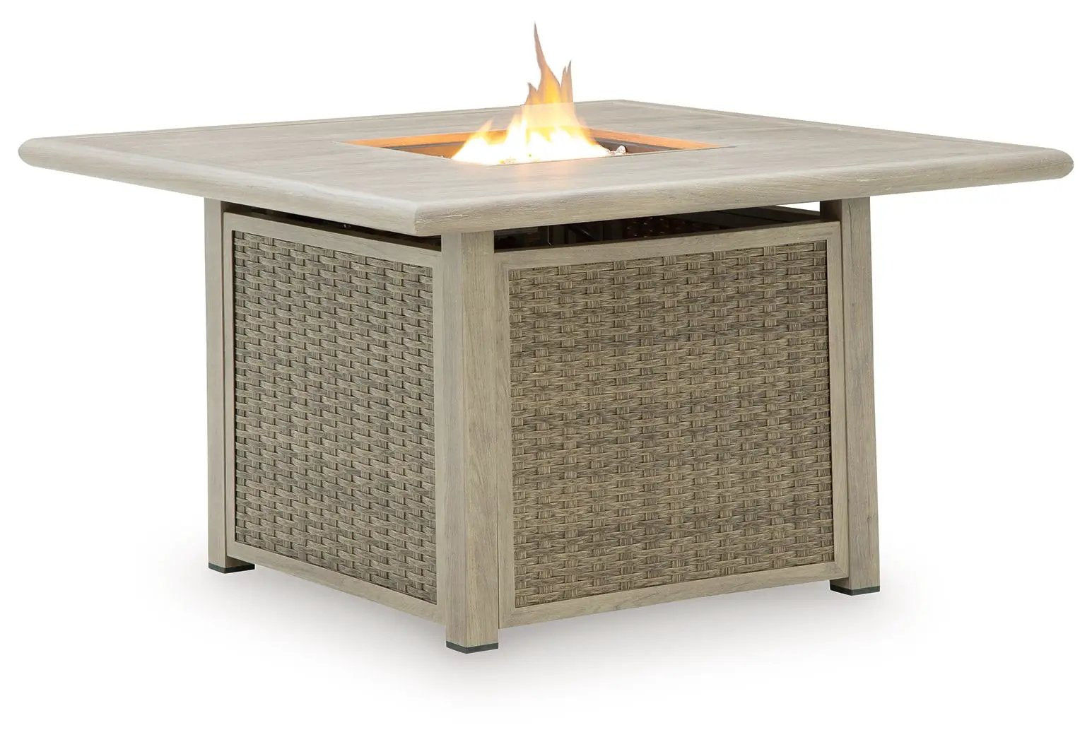 Cliff Trails - Square Fire Pit Table - Beige by Unique Piece Furniture