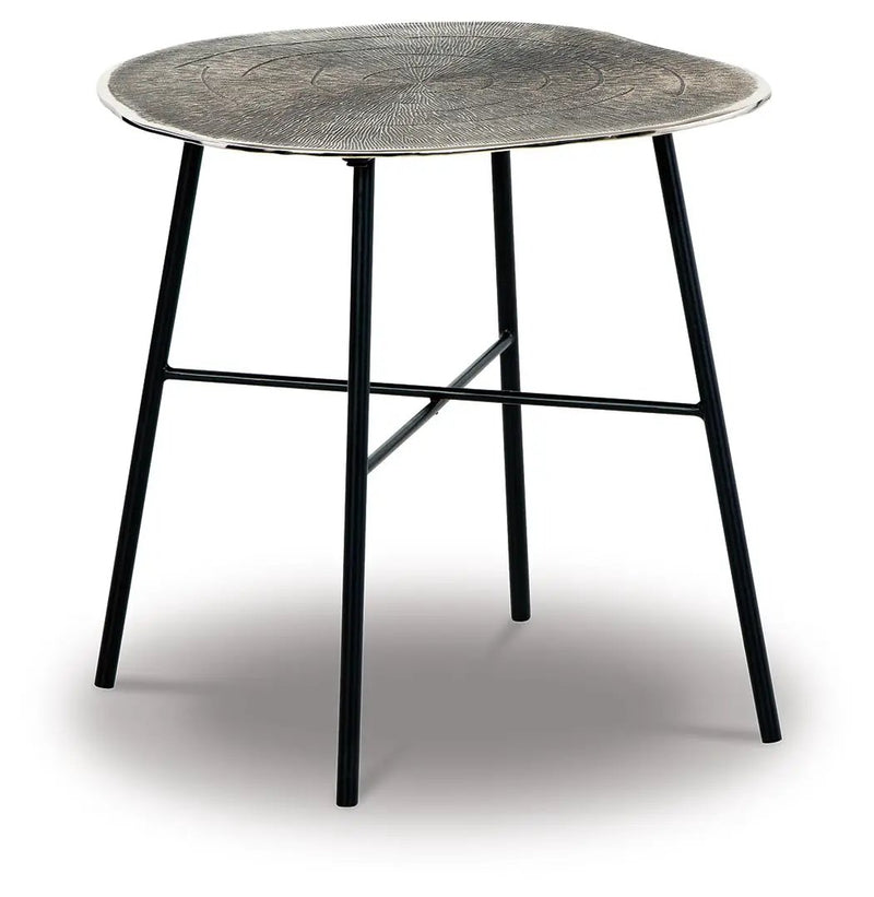 Laverford - Round End Table - Chrome / Black by Unique Piece Furniture