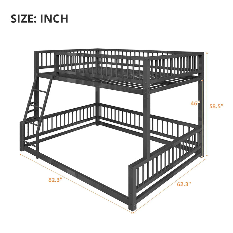 Bunk Bed With Ladder And Safety Guardrails by HouseOfZazla