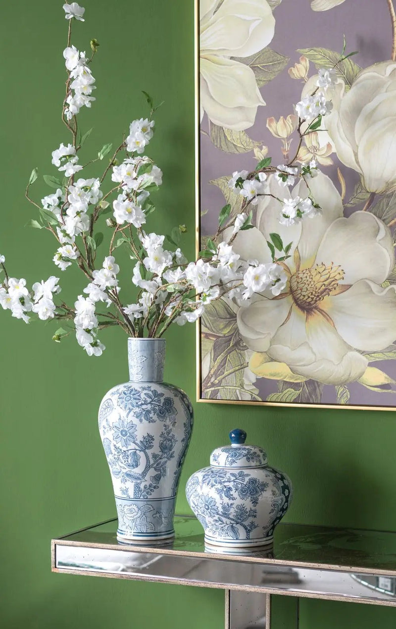 Rectangular Console Table With Elegant Floral Design And Mirrored - Silver Multi by HouseOfZazla