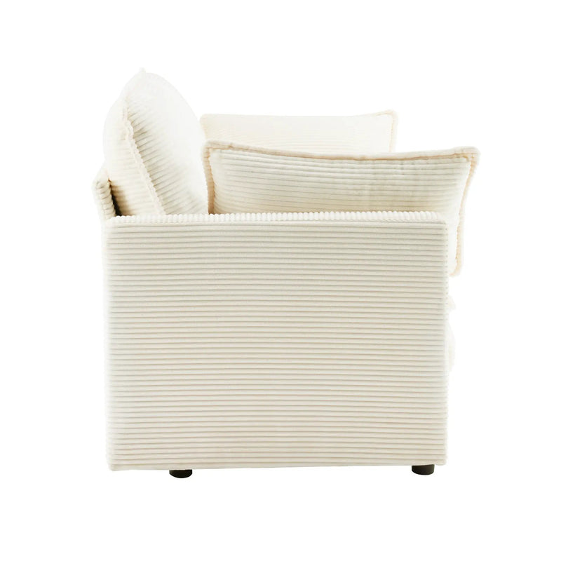 69" Plush Cloud Loveseat: Modular 2-Seater Sectional Sofa by HouseOfZazla