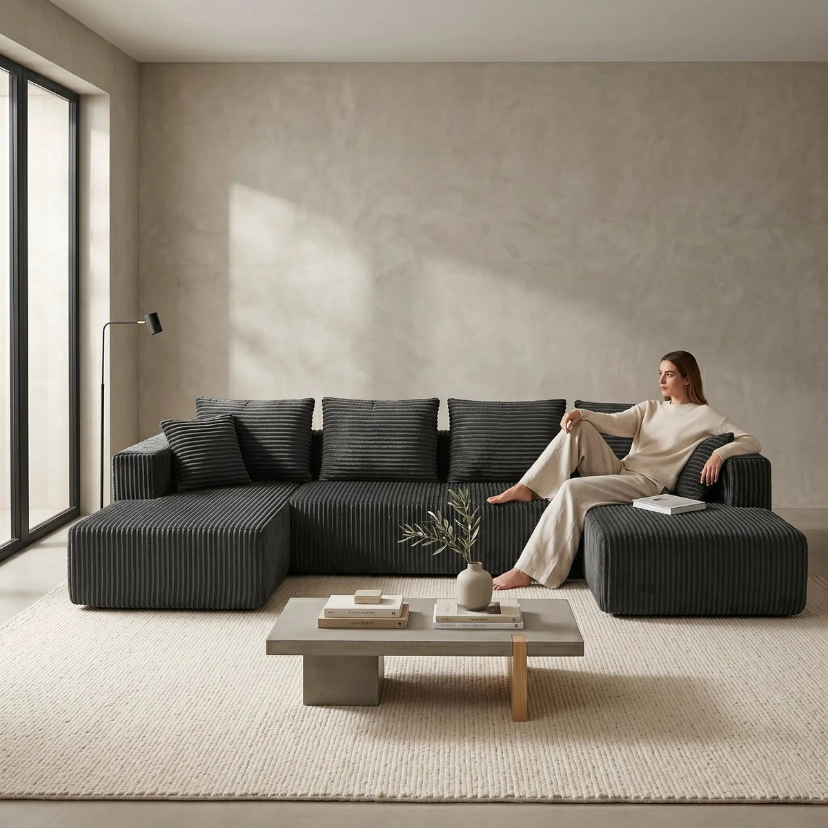 132.1 Inch Modular Sectional Sofa by HouseOfZazla
