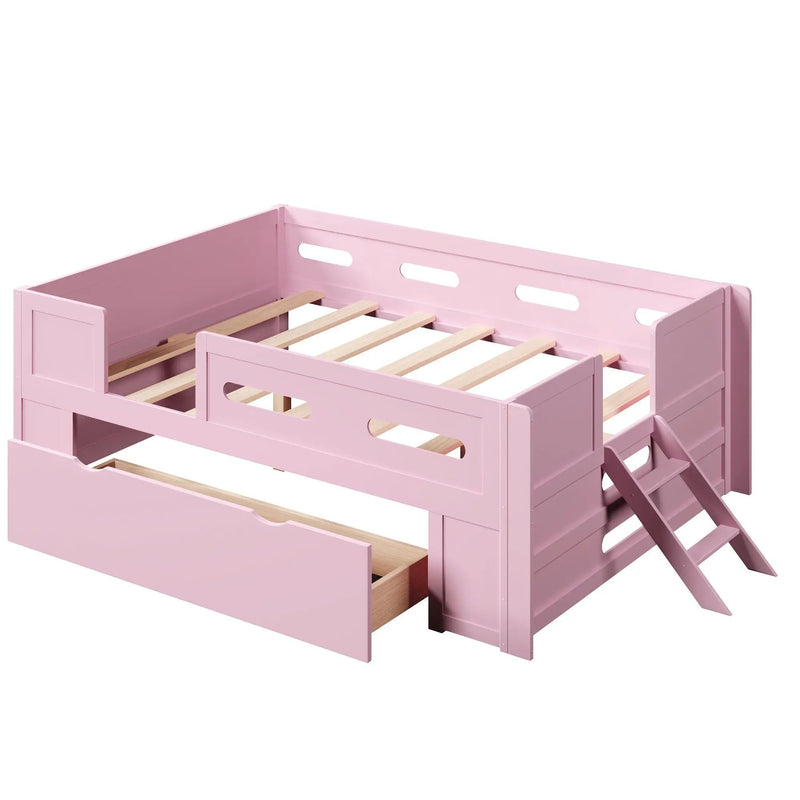 Platform Bed With Guardrail And Drawer by HouseOfZazla