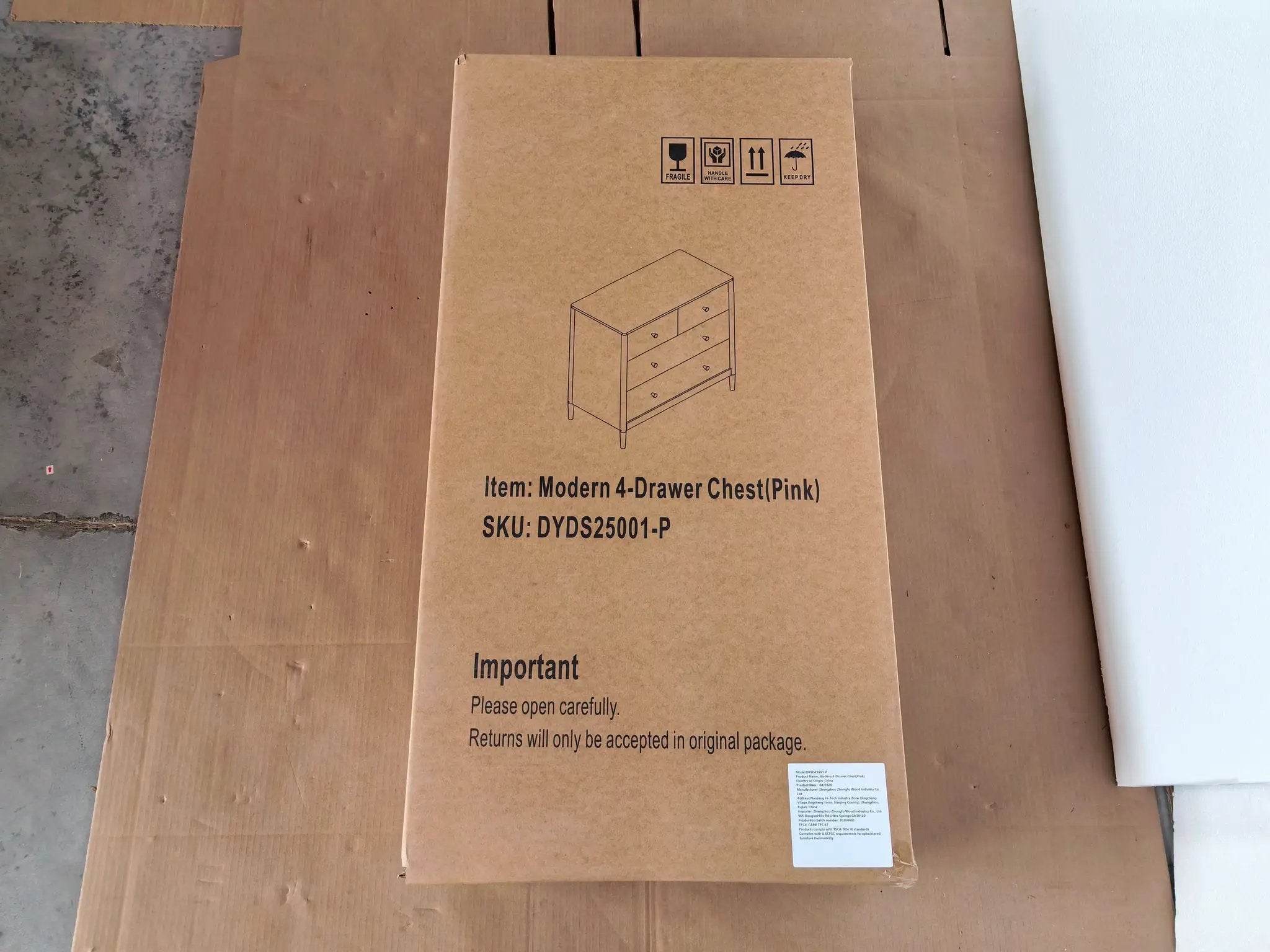 Pink 4-Drawer Kids Dresser by HouseOfZazla