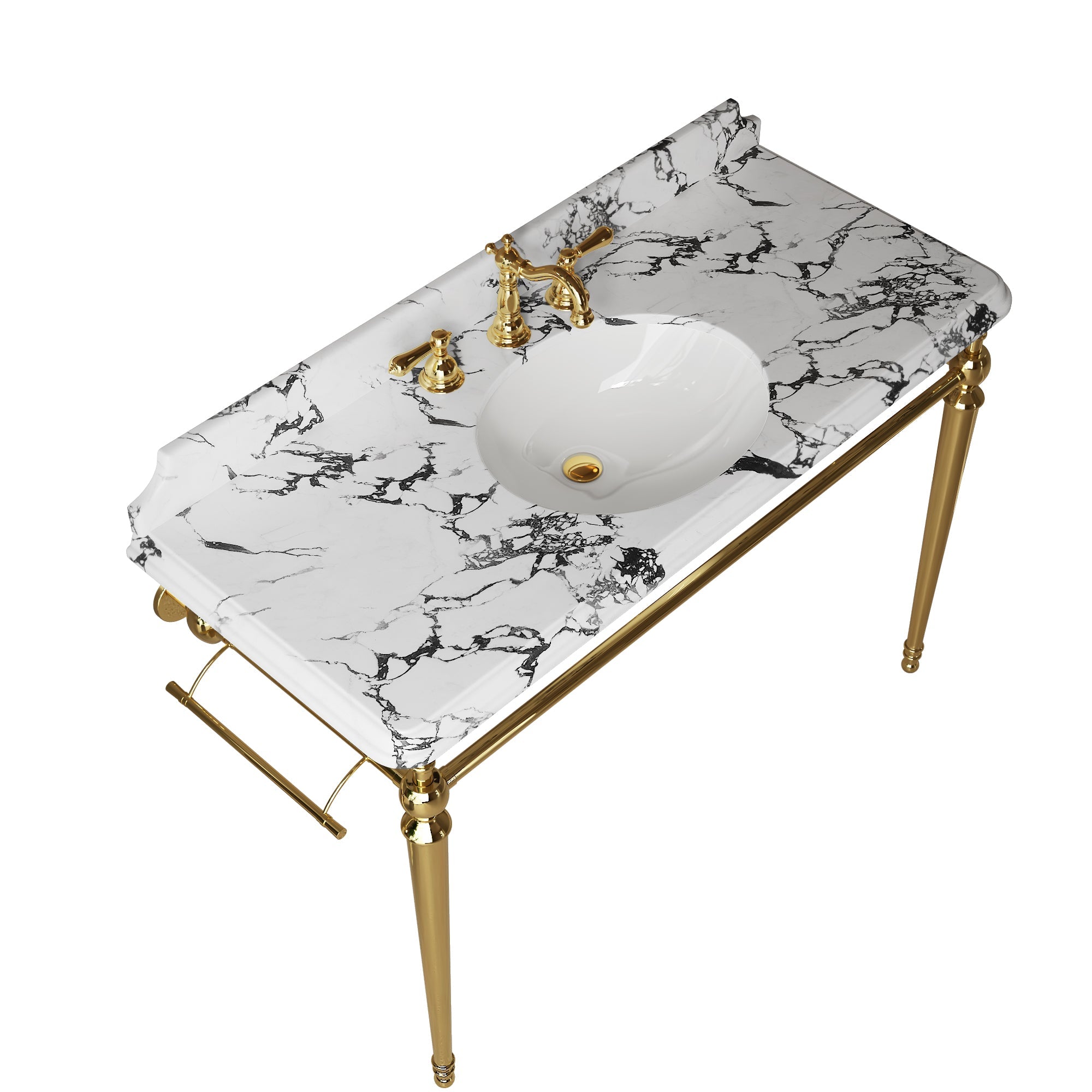 VICI 48" Bathroom Ceramic Undermount Basin and Artificial Marble Countertop by HouseOfZazla