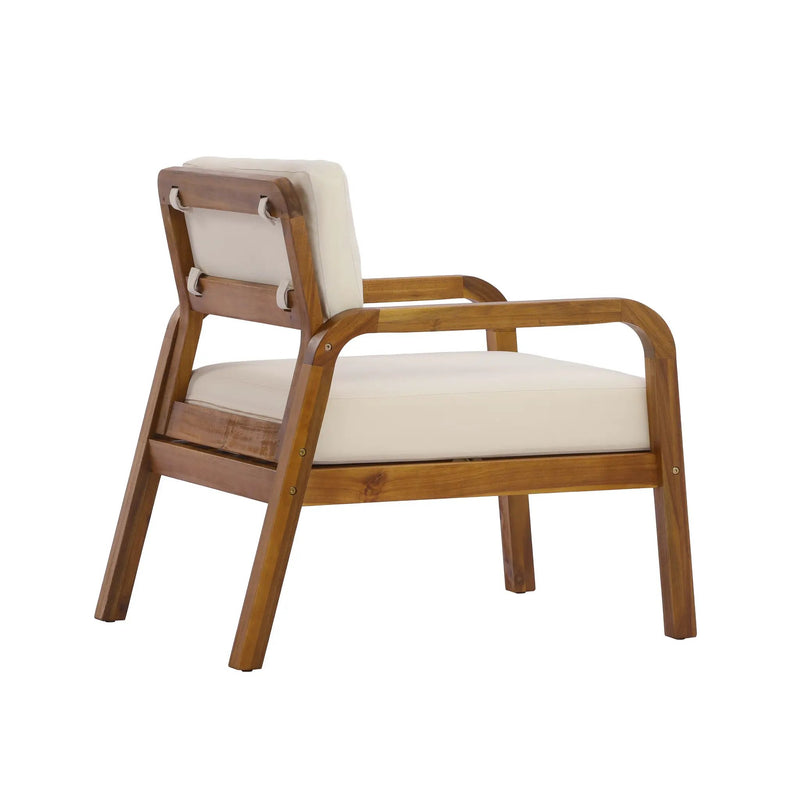 Outdoor Acacia Wood Armchair Set with Weather-Resistant Cushions by HouseOfZazla