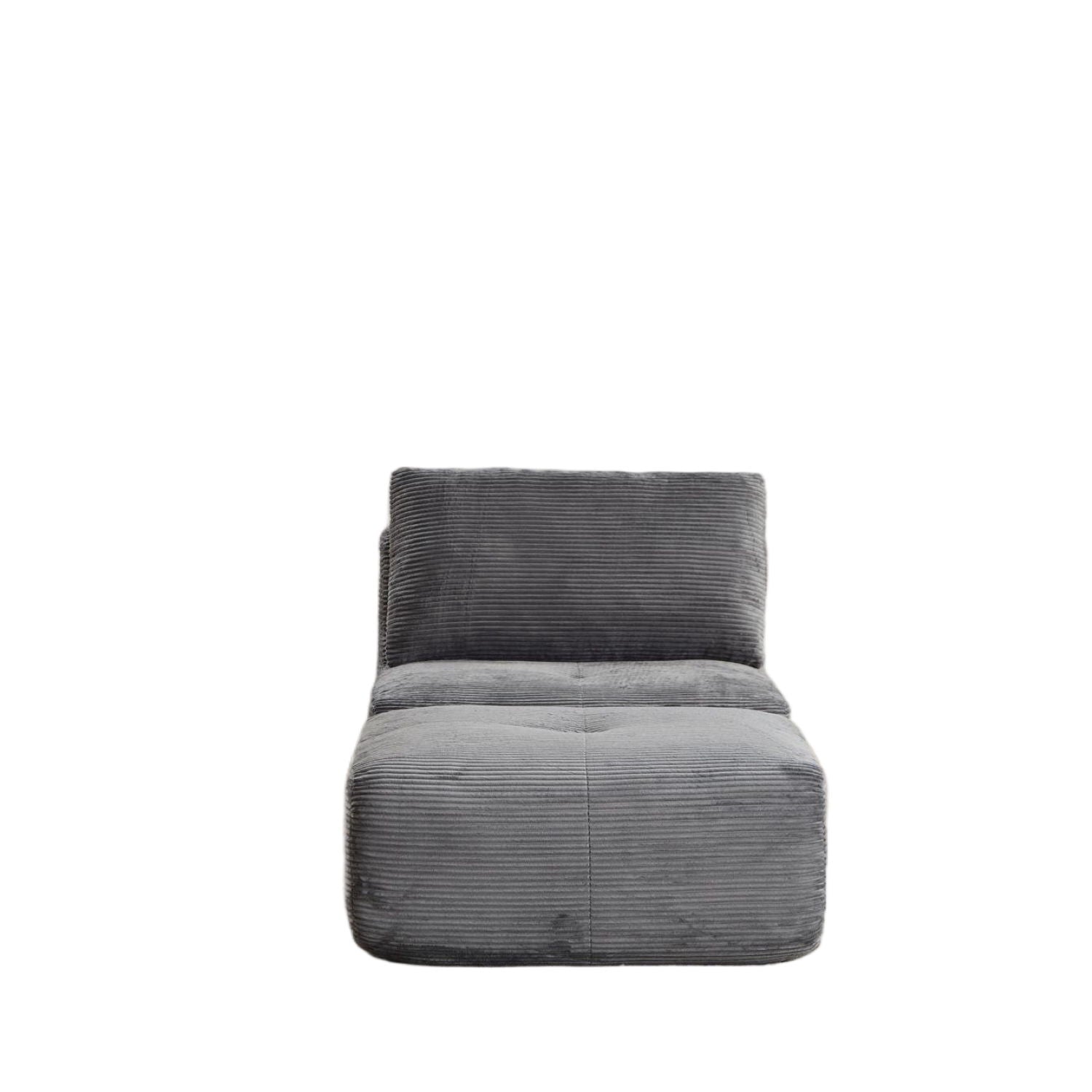 Single Chaise Longue With Movable Ottoman For Living Room