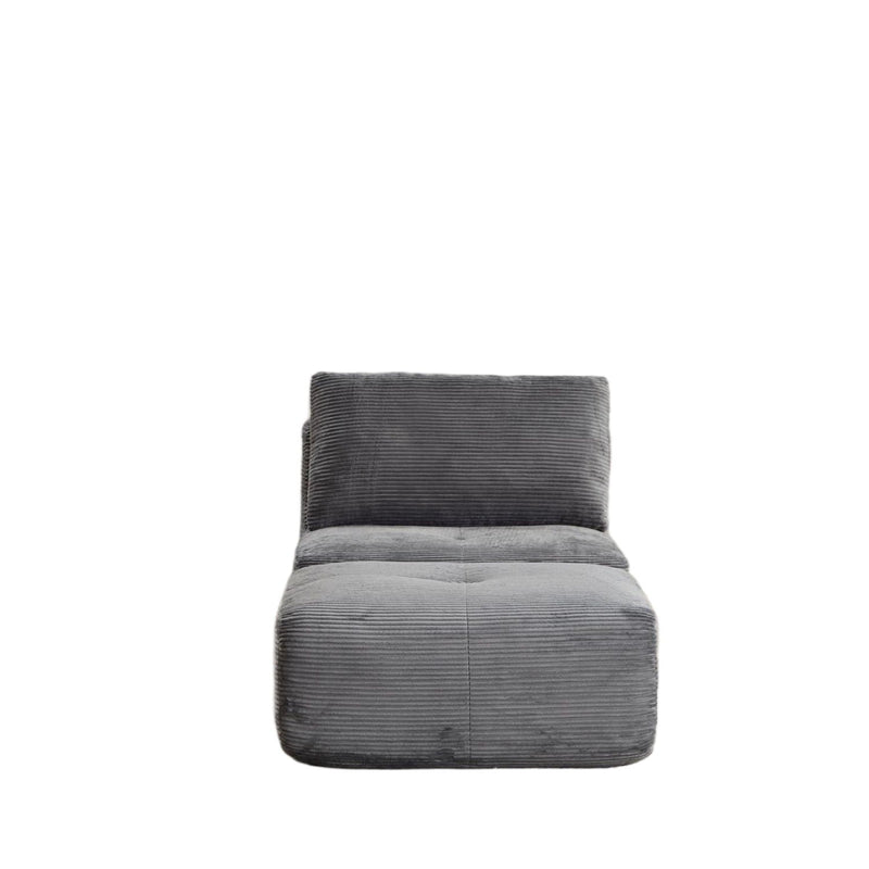 Single Chaise Longue With Movable Ottoman For Living Room