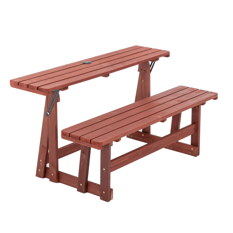2-in-1 Convertible Bench Picnic Table by HouseOfZazla