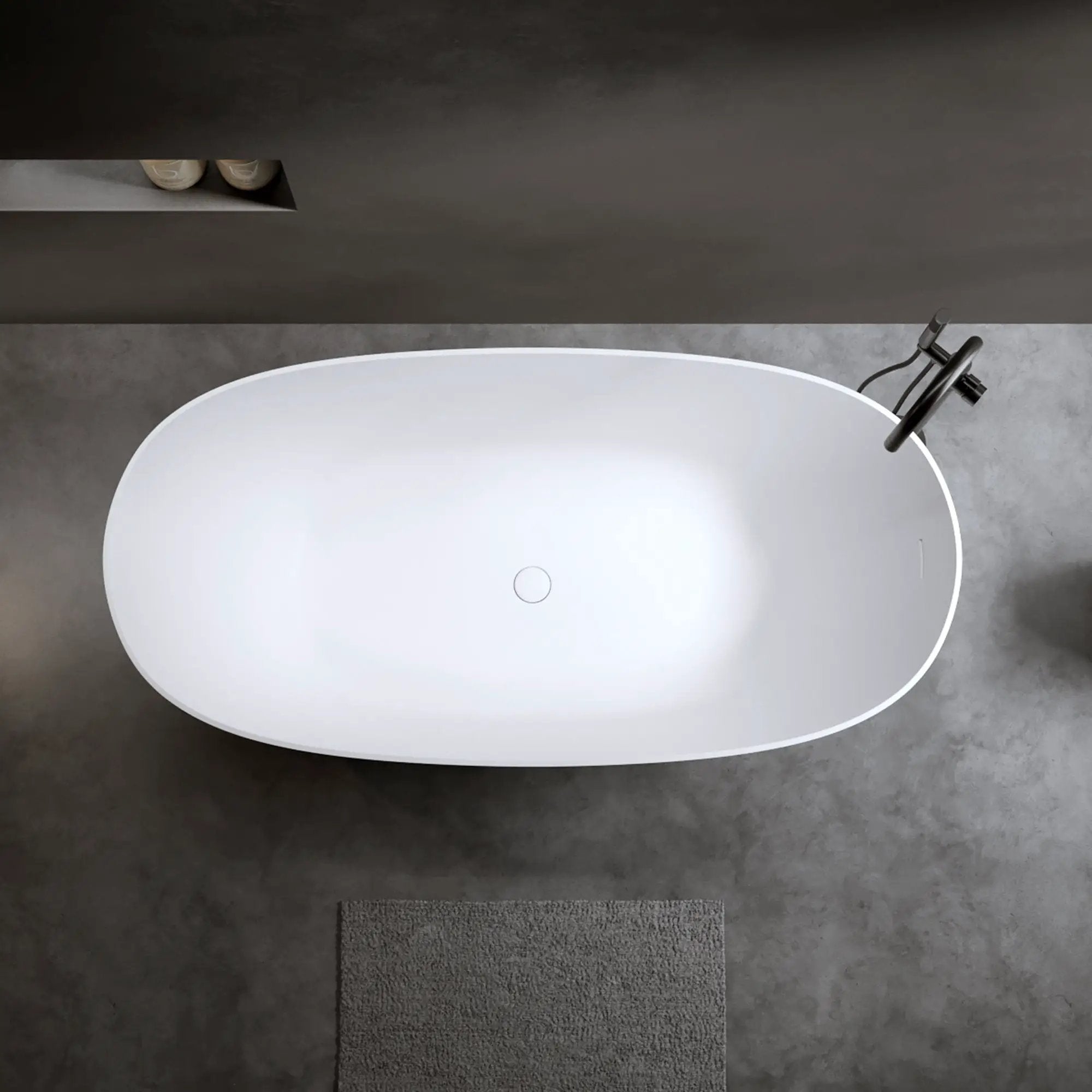 57" Solid Surface Matte Tub by HouseOfZazla