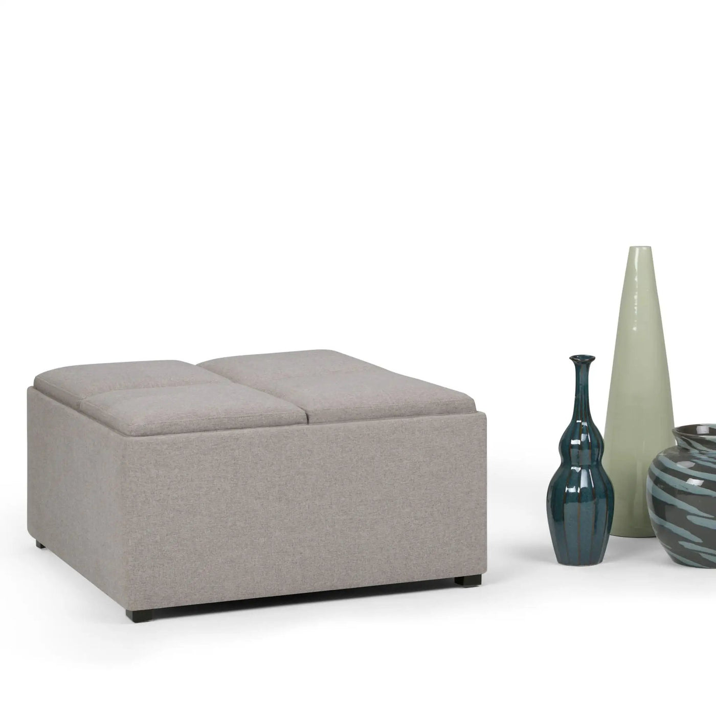 Avalon - Square Coffee Table, Storage Ottoman by HouseOfZazla