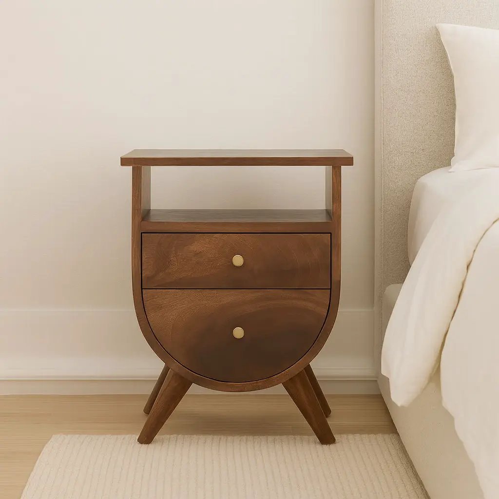 Split - Bedside Table - Chestnut by HouseOfZazla