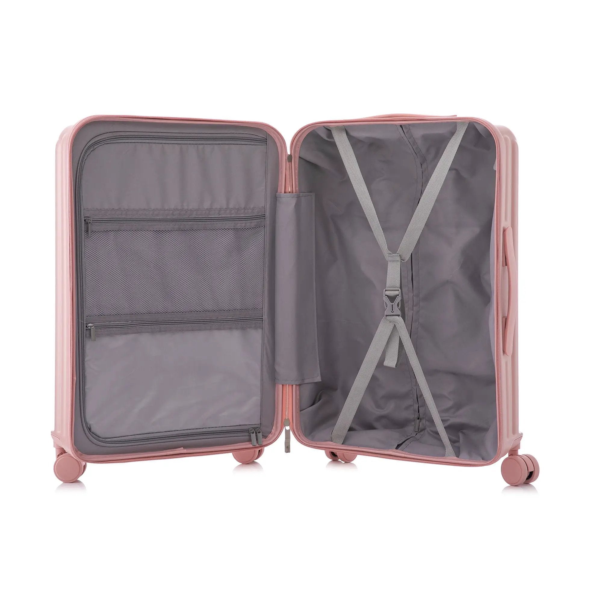 20" / 24" / 28" 3 Pieces / Set Spinner Wheel Luggage, Carry On Suitcase, With Cup Holder & USB Port & Phone Holder by HouseOfZazla