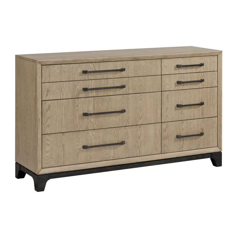 8 Drawer Dresser With Feet And Pulls - Brown by HouseOfZazla