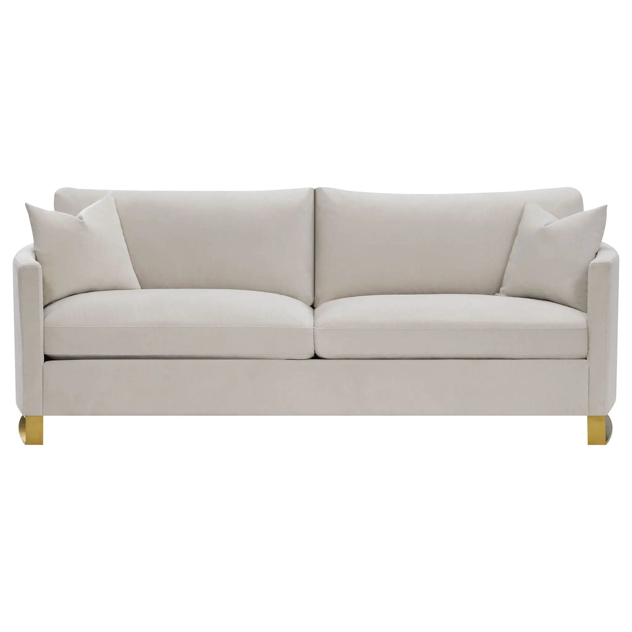 Corliss Upholstered Curved Track Arm Sofa Beige by Unique Piece Furniture