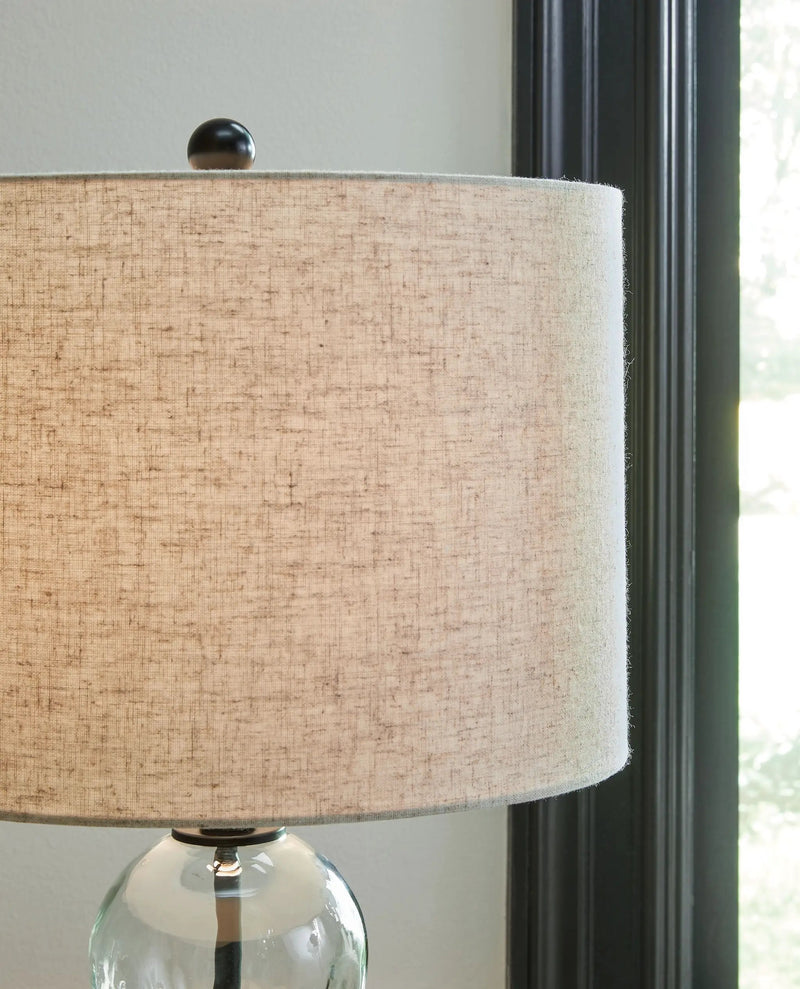 Airbal - Glass Table Lamp (Set of 2) - Clear / Black by Unique Piece Furniture