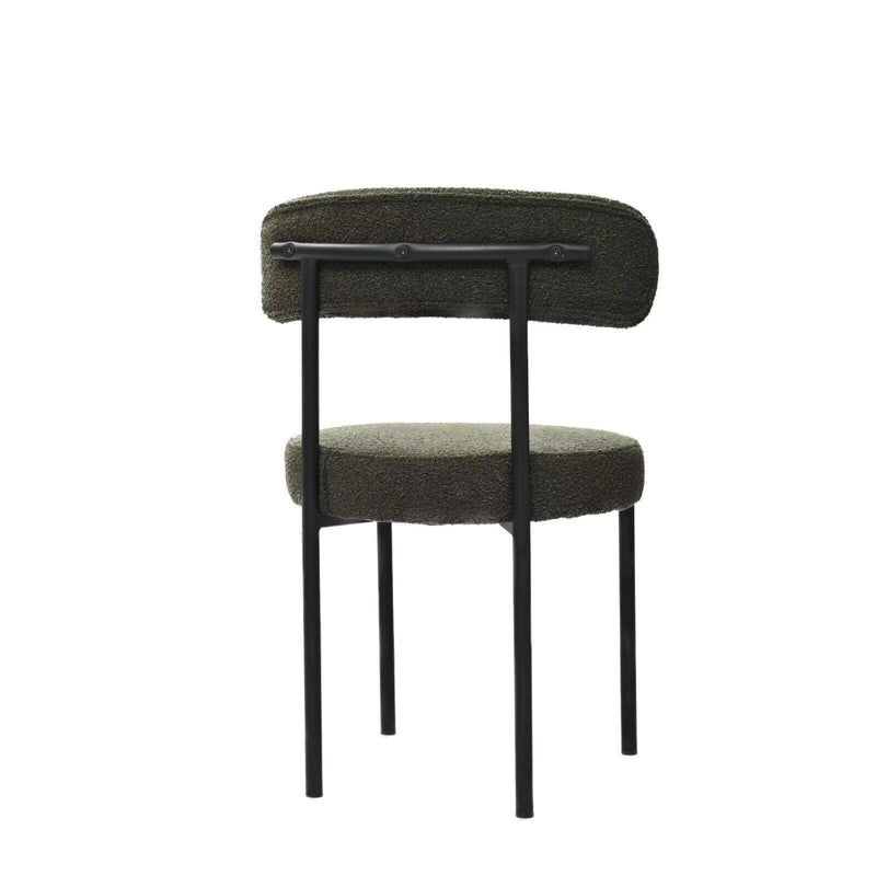 Set of 2 Mid-Century Modern Boucle Dining Chairs by BLAKHOM
