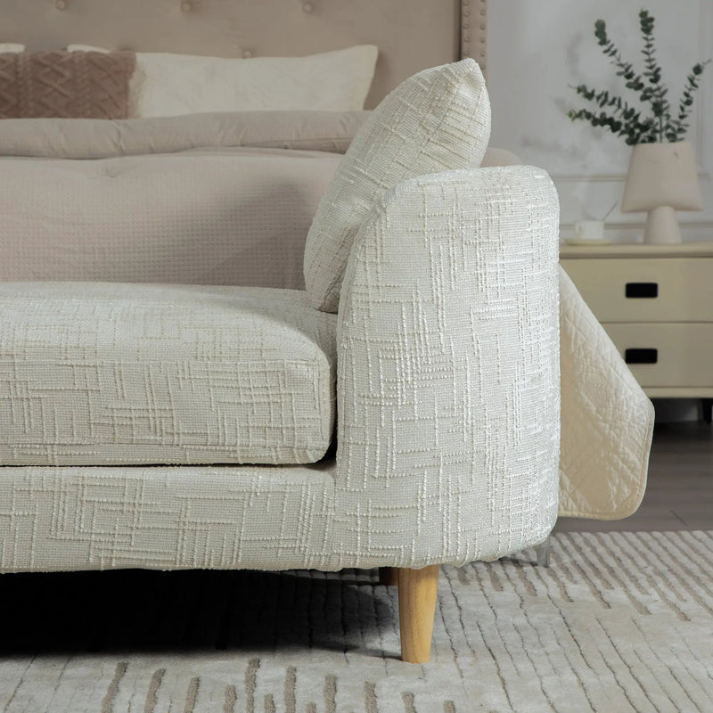 77.17" Wide Modern Upholstered End of Bed Bench by HouseOfZazla