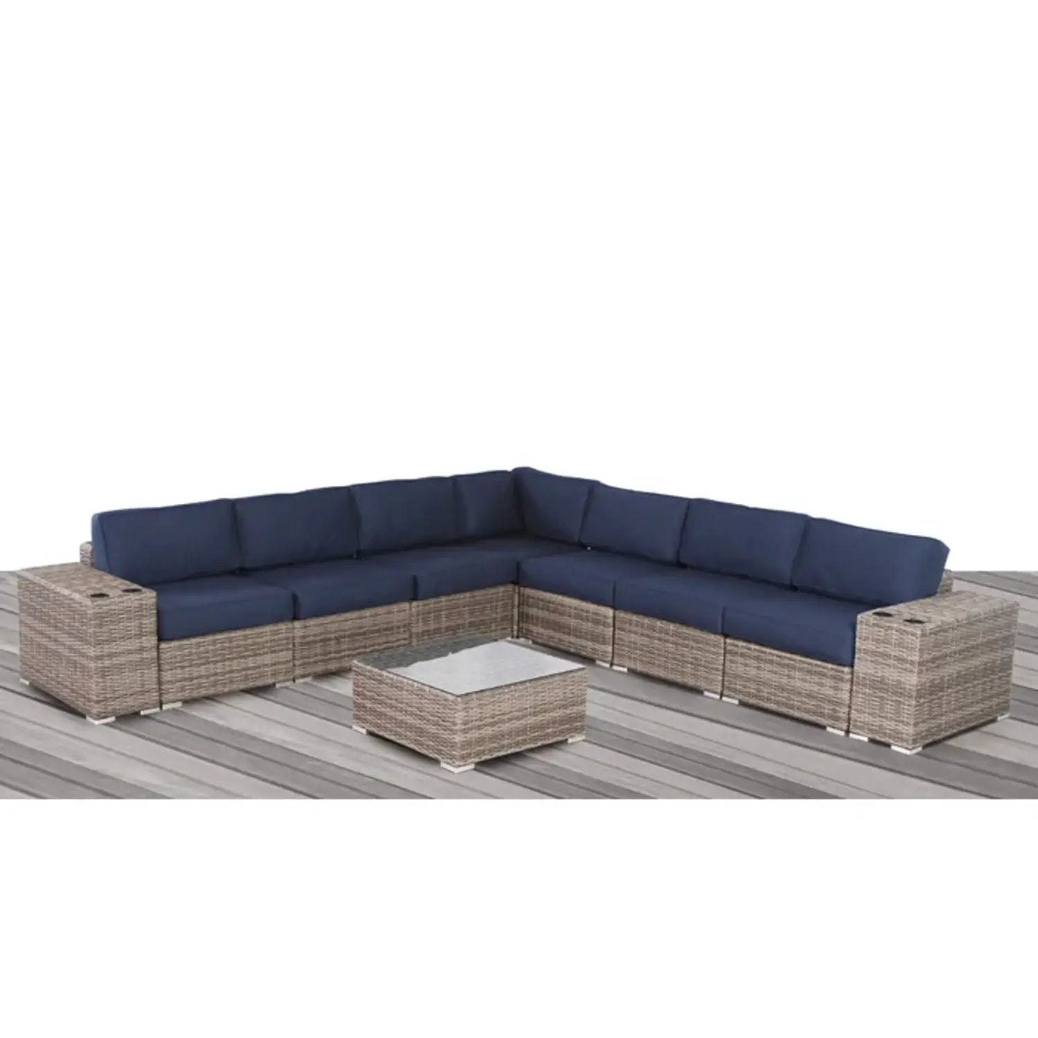 Stylish Rattan Wicker Person Seating Group With Premium Sunbrella Cushions Perfect For Outdoor Entertaining by HouseOfZazla
