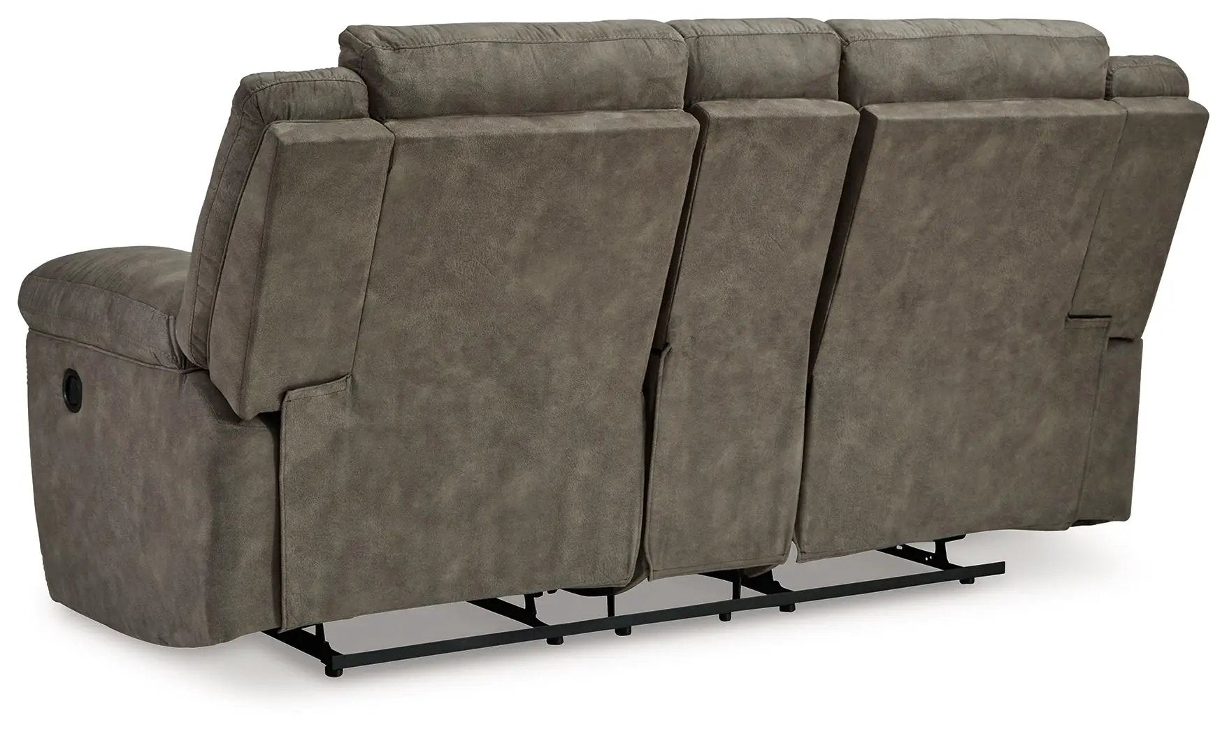 Laresview - Dbl Reclining Loveseat with Console - Fossil by Unique Piece Furniture