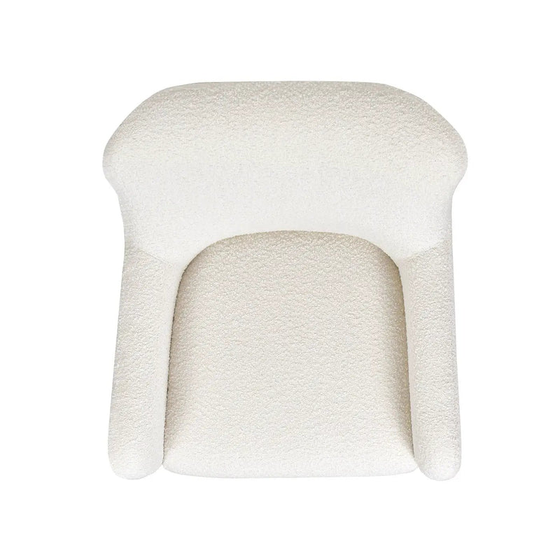 Nimbus - Curved Accent Chair - Ivory White by Unique Piece Furniture