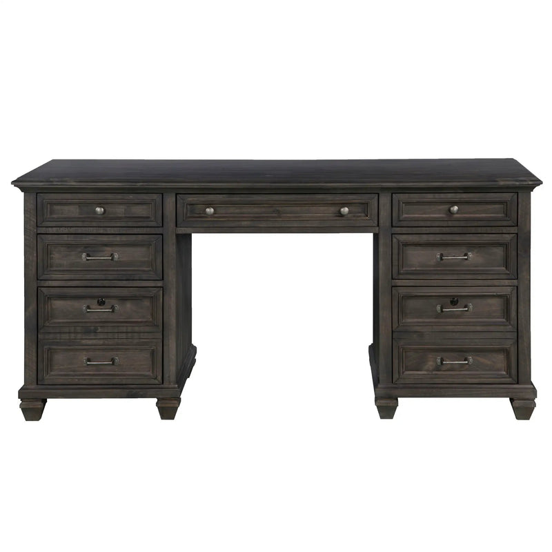 Sutton Place - Executive Desk - Weathered Charcoal by Unique Piece Furniture