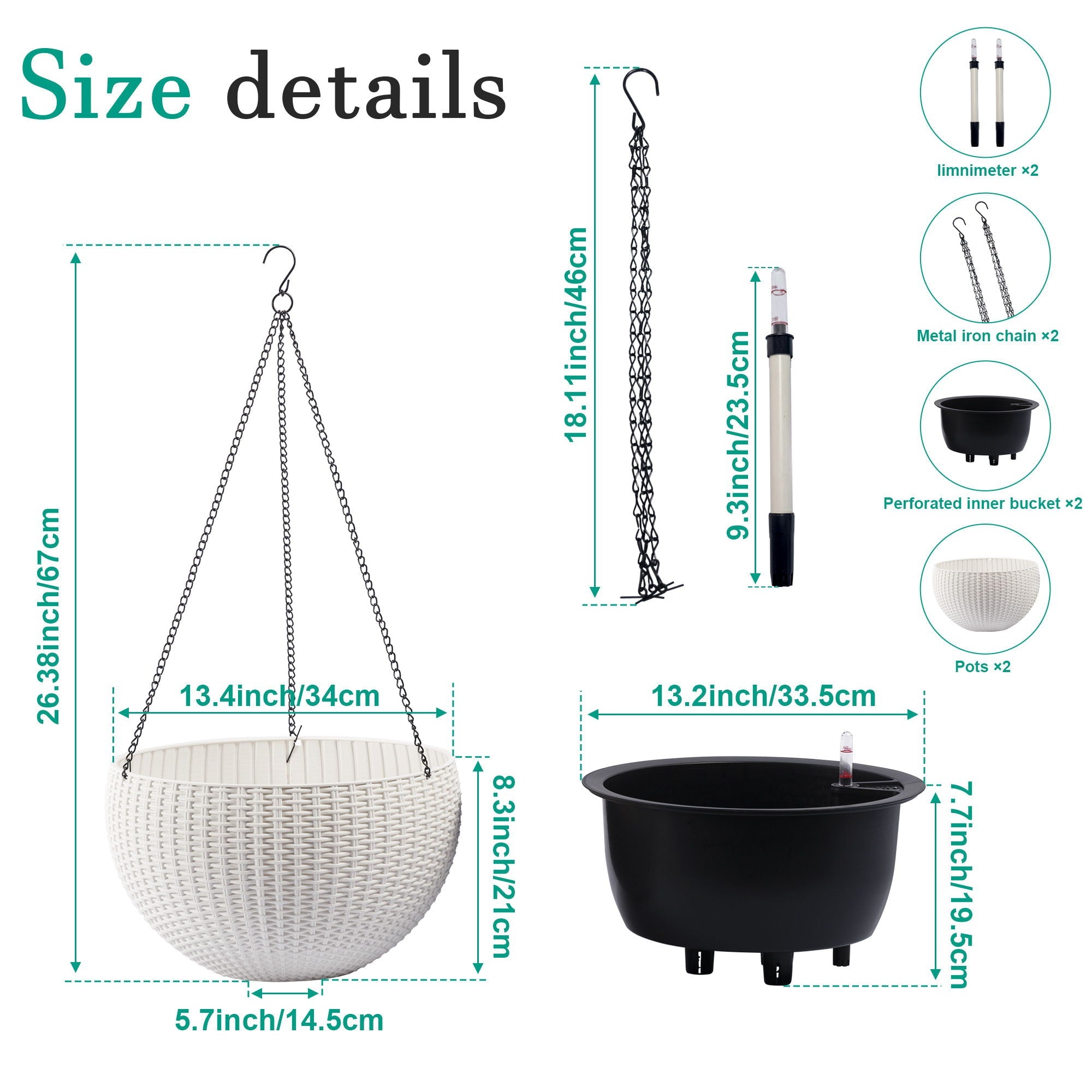 Self Watering Hanging Planter by HouseOfZazla