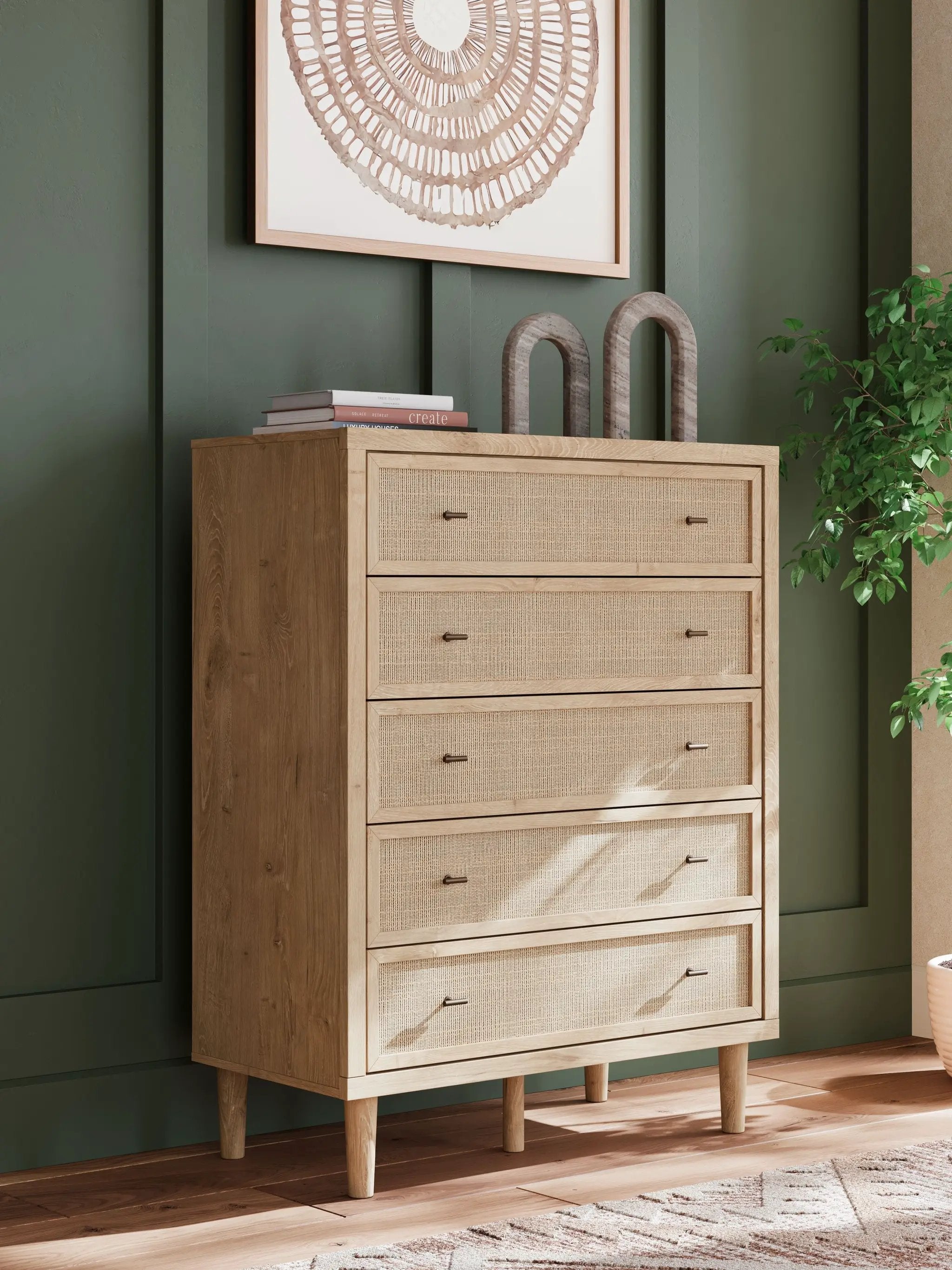 Cielden - Five Drawer Wide Chest - Two-Tone by Unique Piece Furniture