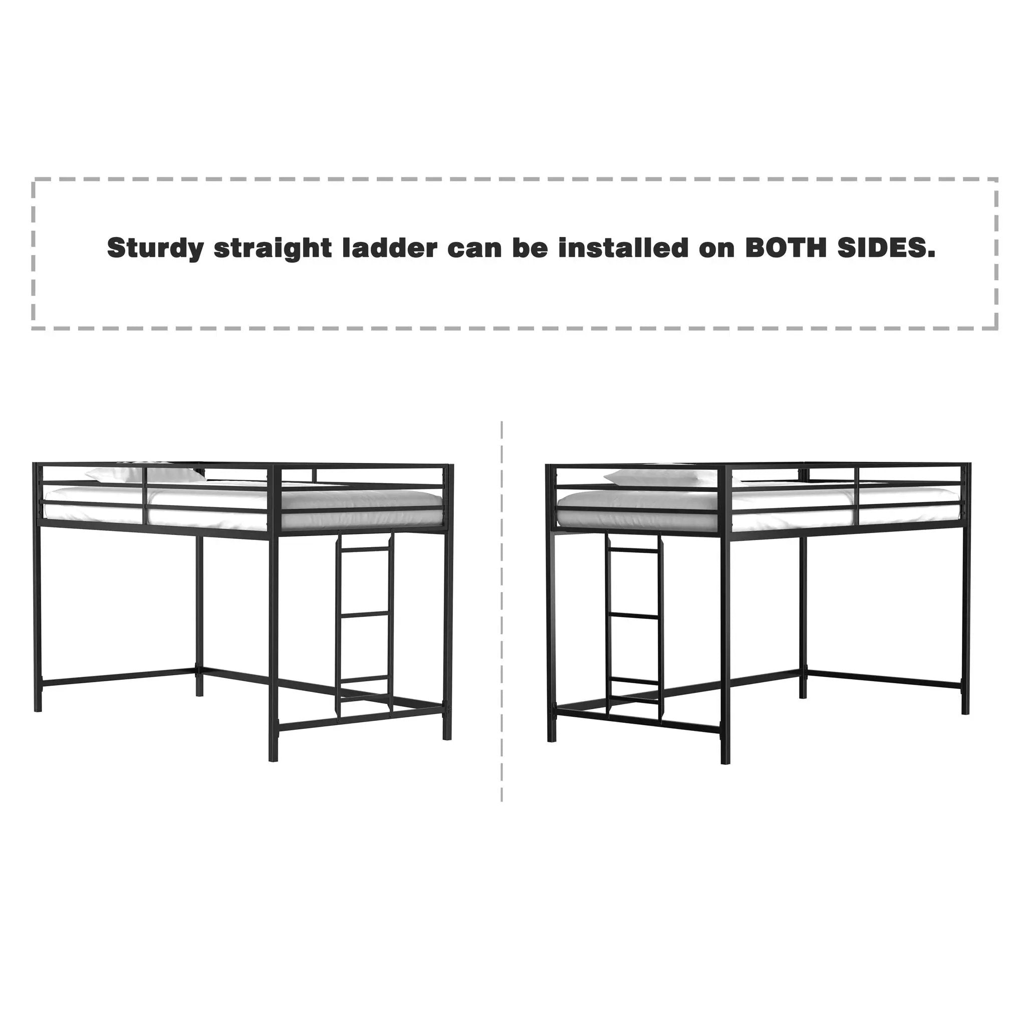Adam - Twin Loft Bunk - Black by HouseOfZazla
