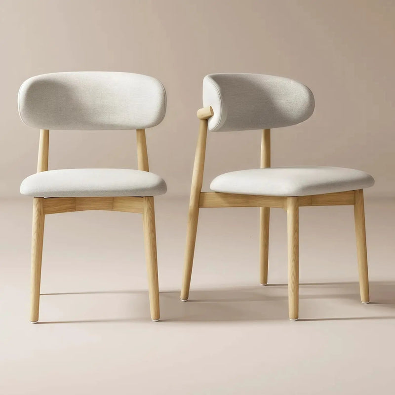 Set of 2 Solid Ash Wood Dining Chairs by HouseOfZazla