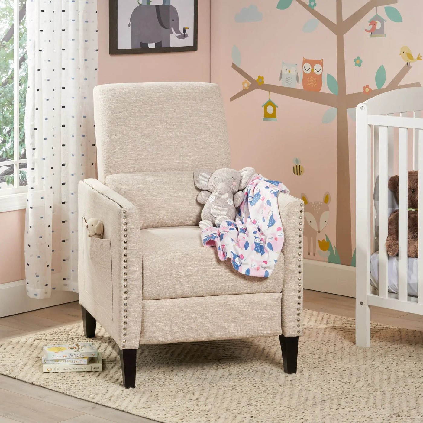 Kiersten - Contemporary Fabric Pushback Recliner by Unique Piece Furniture