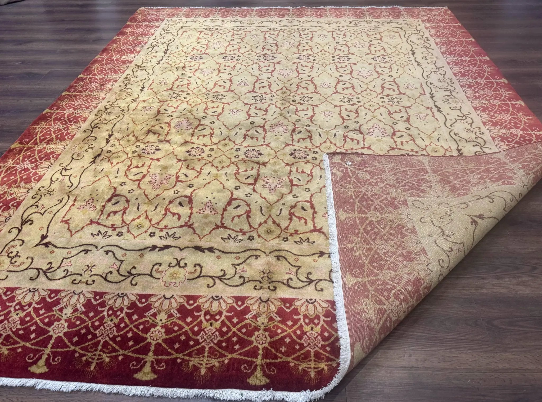 Pak Persian Rug 8x10, Allover Pattern, Gold-Tan, Fine 200 KPSI by Jewel Rugs