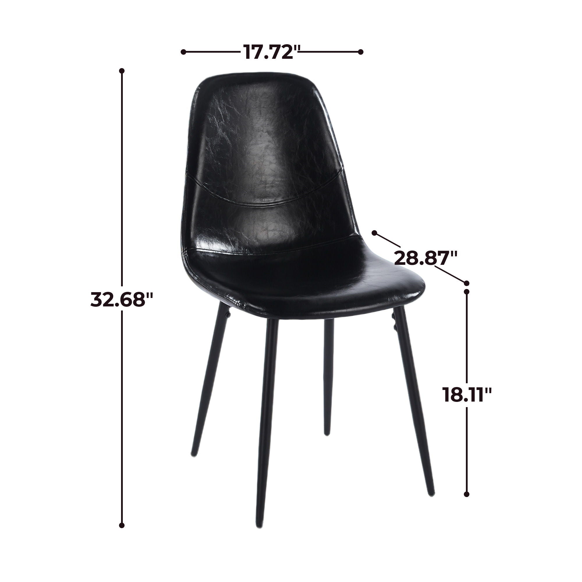 Dining Chairs (Set of 4) - Black by Unique Piece Furniture