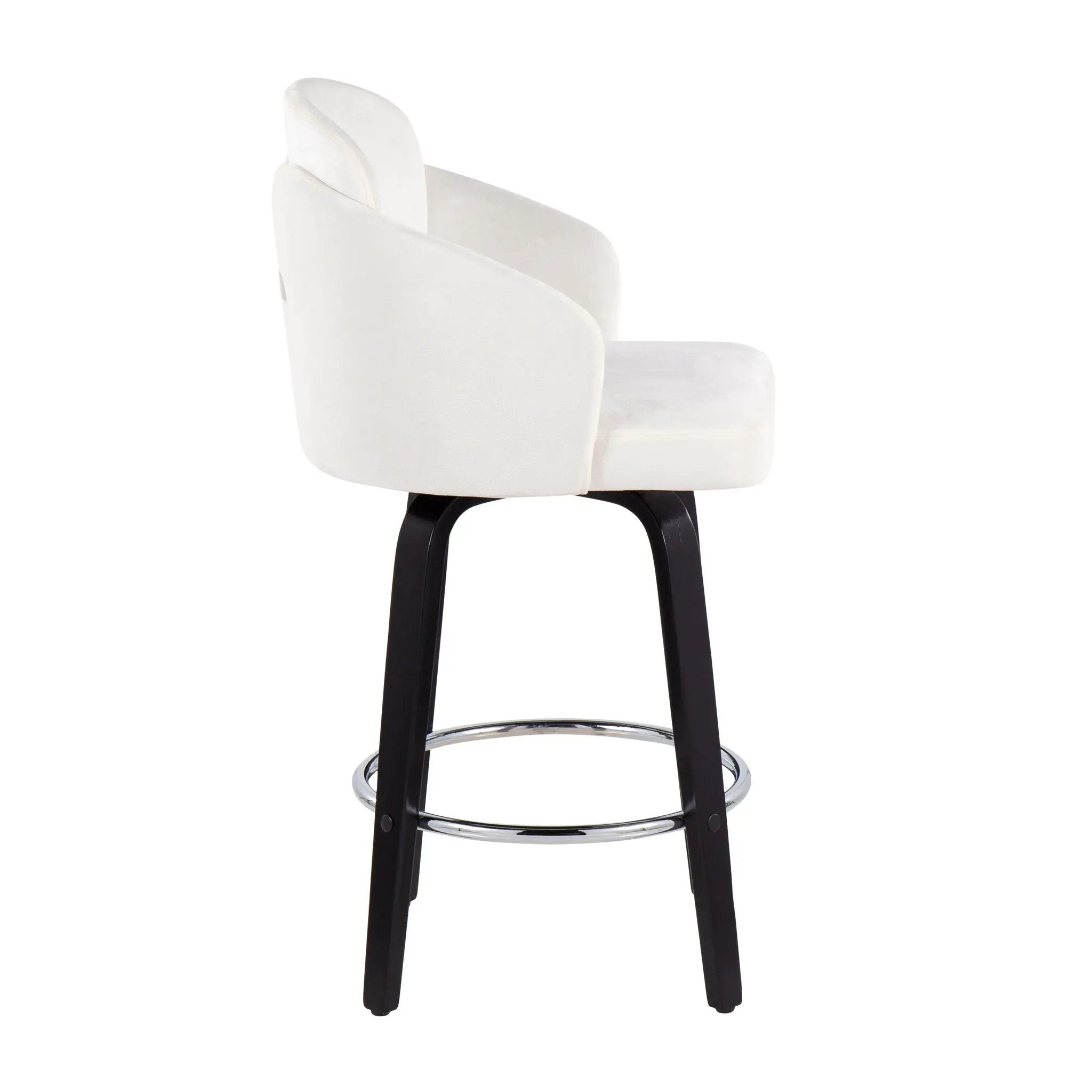 Dahlia - Contemporary Counter Stool Round Footrest (Set of 2) by HouseOfZazla