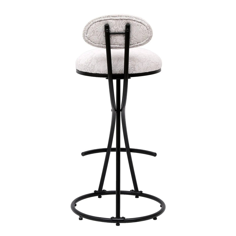 Round Print Bar Stools Upholstered Chairs For Kitchen (Set of 2) by HouseOfZazla