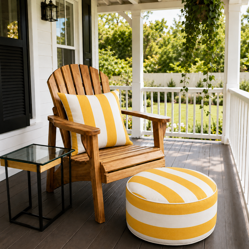 Outdoor Inflatable Ottoman 21"x21"x9" by HouseOfZazla