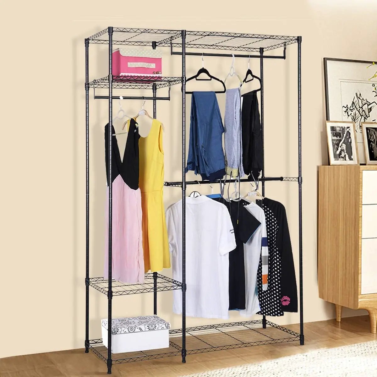 Portable Steel Closet Hanger Storage Rack Organizer by DirectDeals