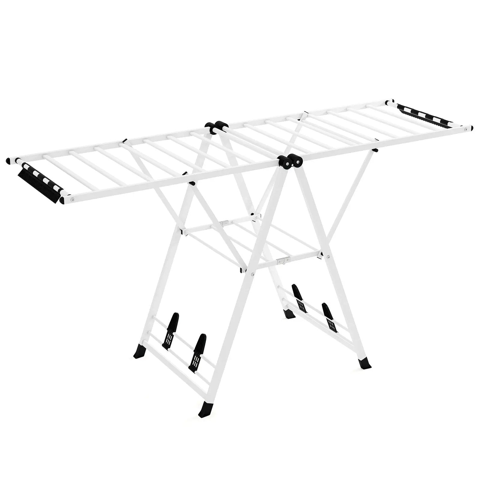 72.5 Inches Clothes Drying Rack with Height Adjustable Wings by DirectDeals