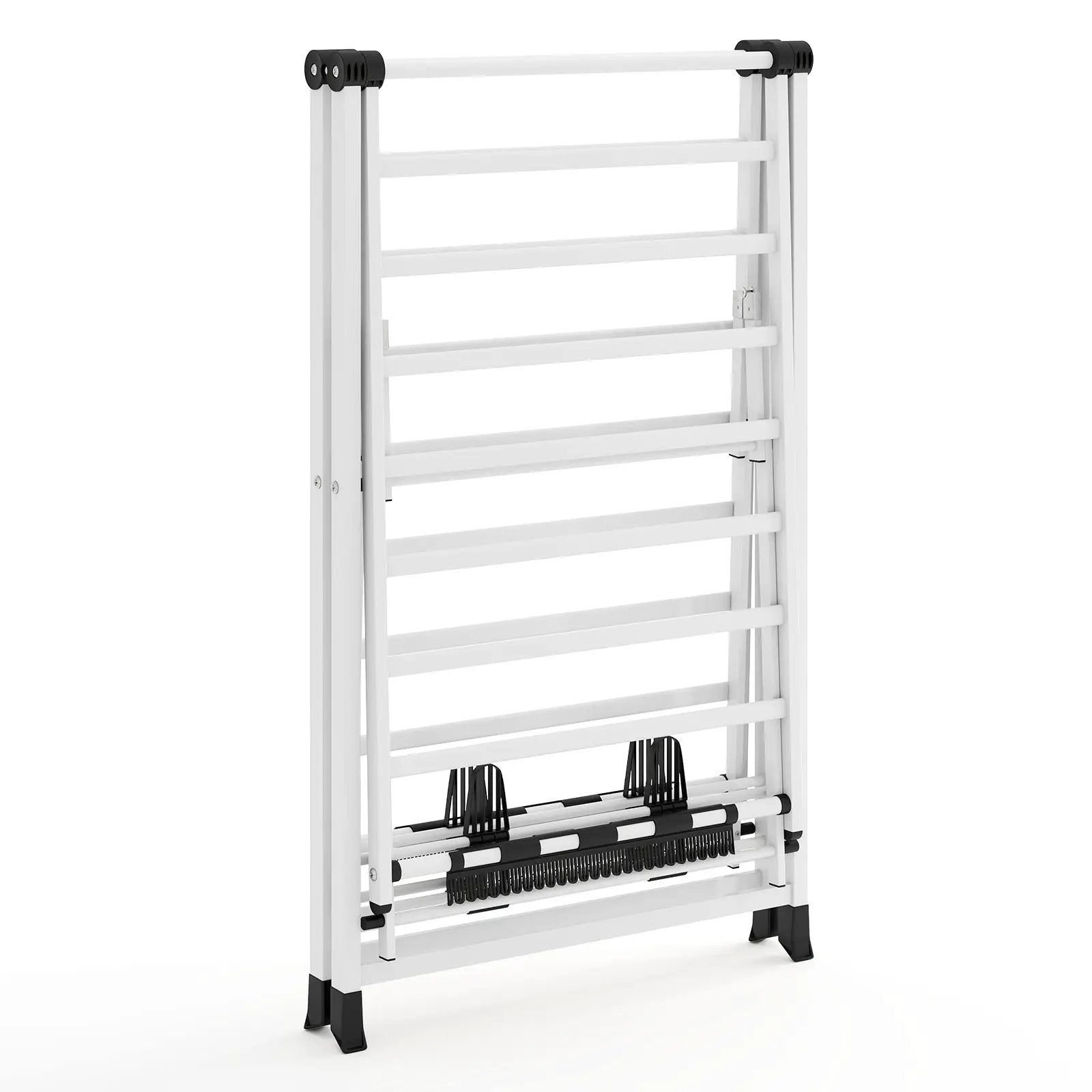 72.5 Inches Clothes Drying Rack with Height Adjustable Wings by DirectDeals