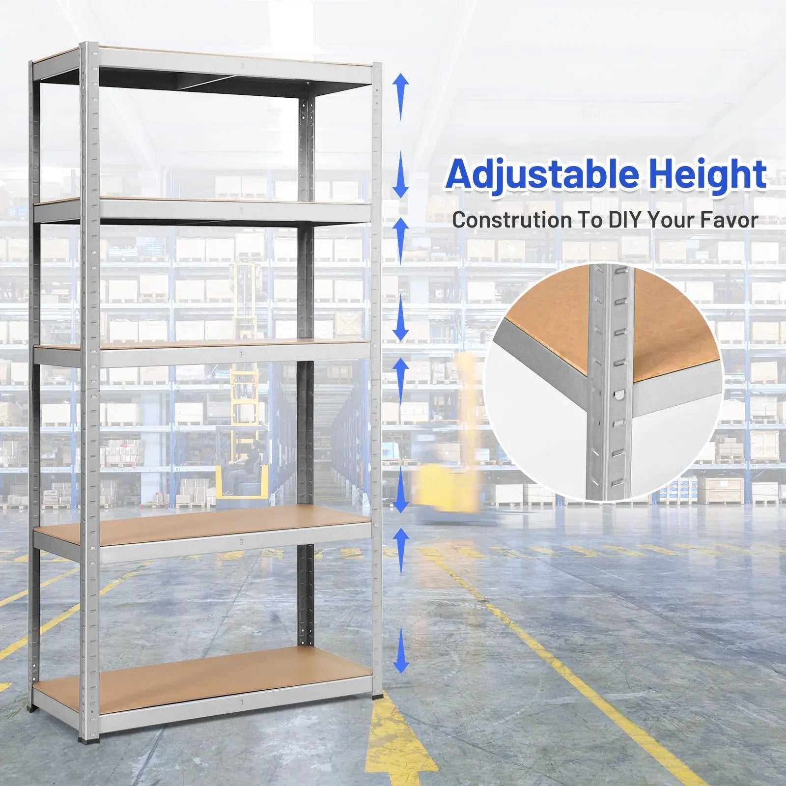2 Pcs Storage Shelves Garage Shelving Units Tool Utility Shelves by DirectDeals